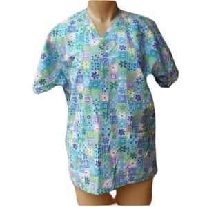 Scrubs H.Q. Flowers Pastels Spring Pockets